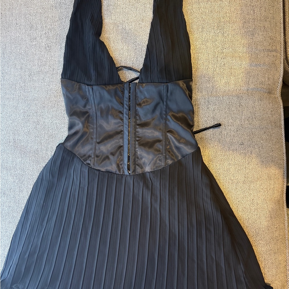 Elegant Black Halter Dress